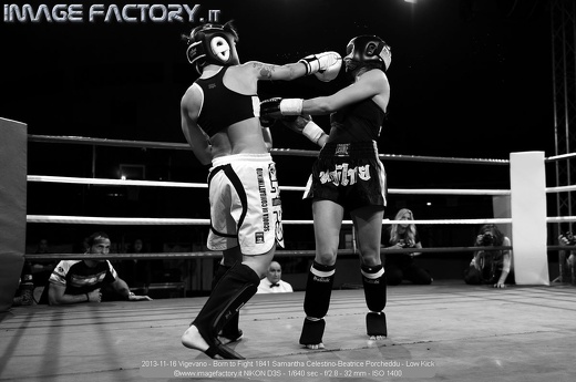 2013-11-16 Vigevano - Born to Fight 1841 Samantha Celestino-Beatrice Porcheddu - Low Kick